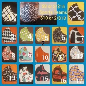 Reusable washable face masks.